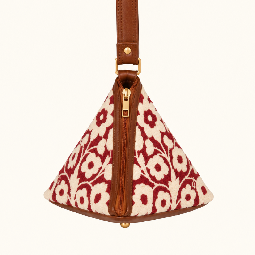 Aari Triangle Bag — Red, Bloom