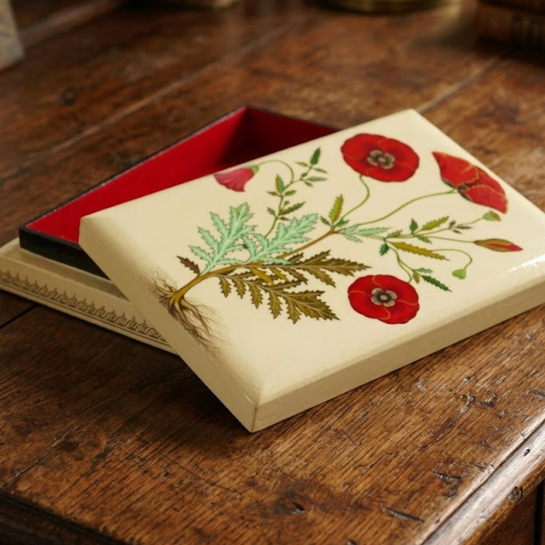 Paper Mache Box — Red, Large