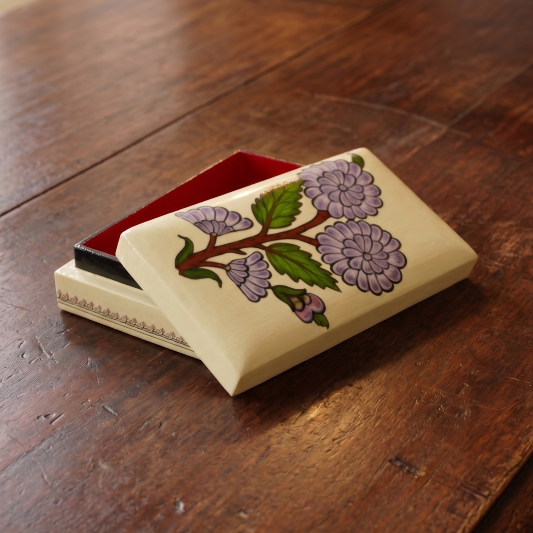 Paper Mache Box — Purple, Small