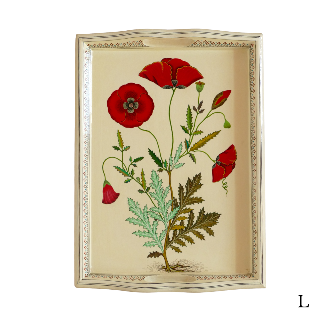 Paper Mache Tray — Red, Large