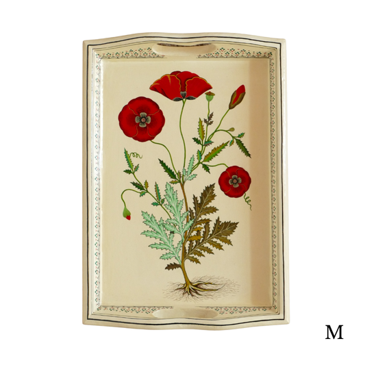 Paper Mache Tray — Red, Medium