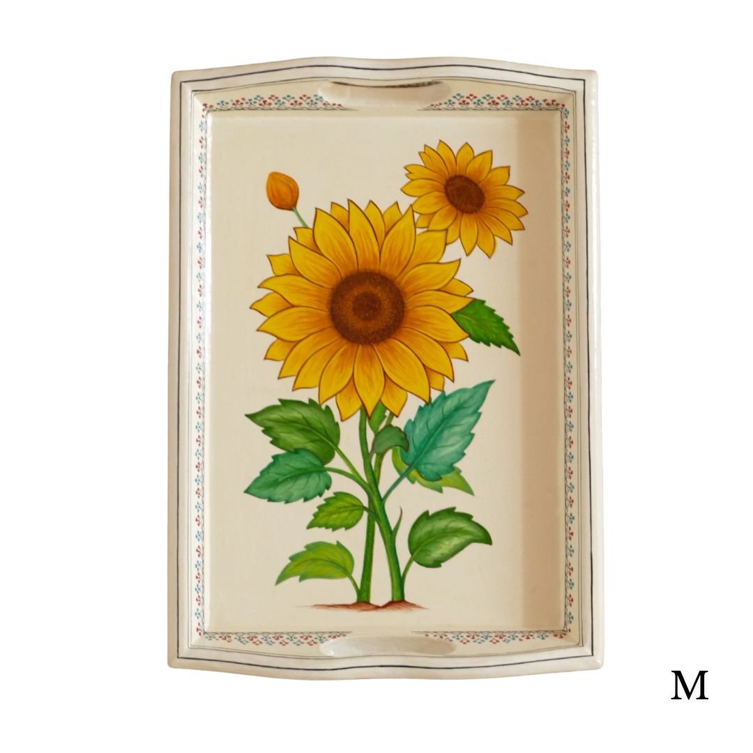 Paper Mache Tray — Yellow, Medium