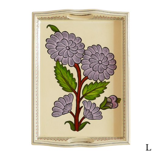 Paper Mache Tray — Purple, Large