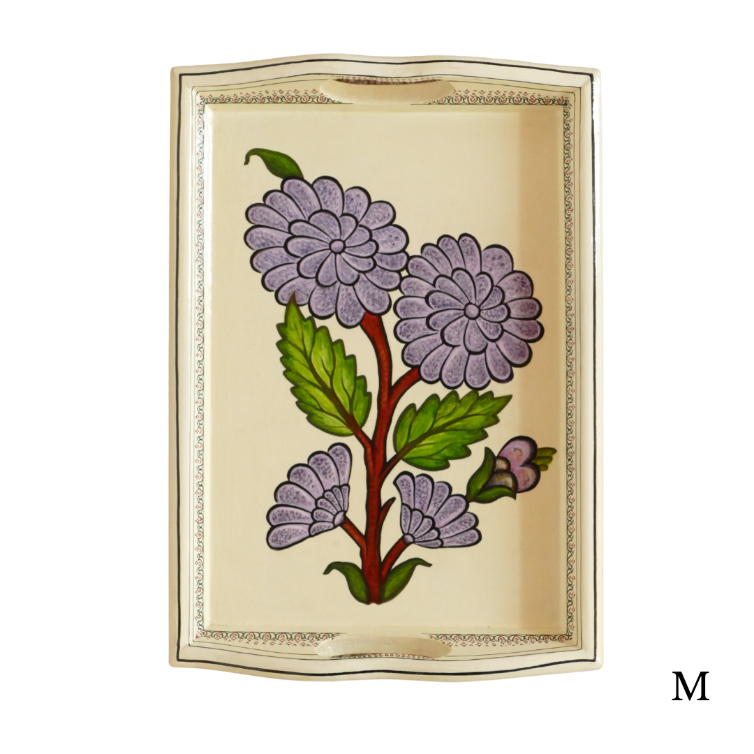 Paper Mache Tray — Purple, Medium