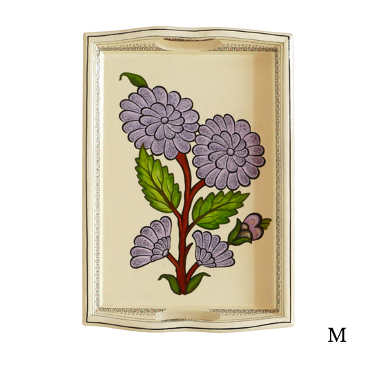 Paper Mache Tray — Purple, Medium