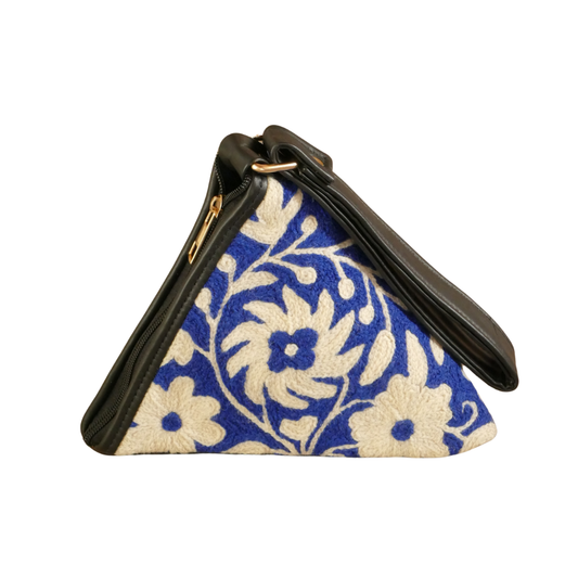 Aari Triangle Bag — Blue, Vine
