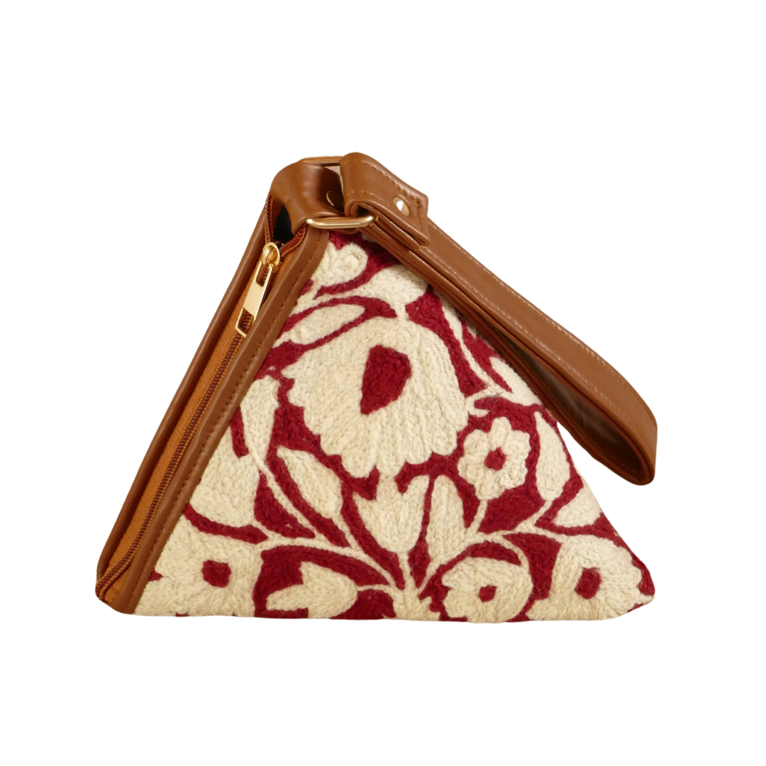 Aari Triangle Bag — Red, Garden