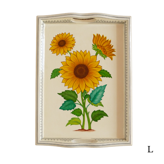 Paper Mache Tray — Yellow, Large