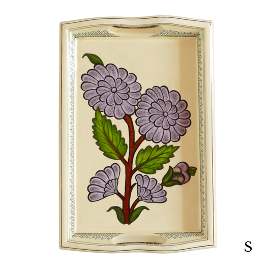Paper Mache Tray — Purple, Small