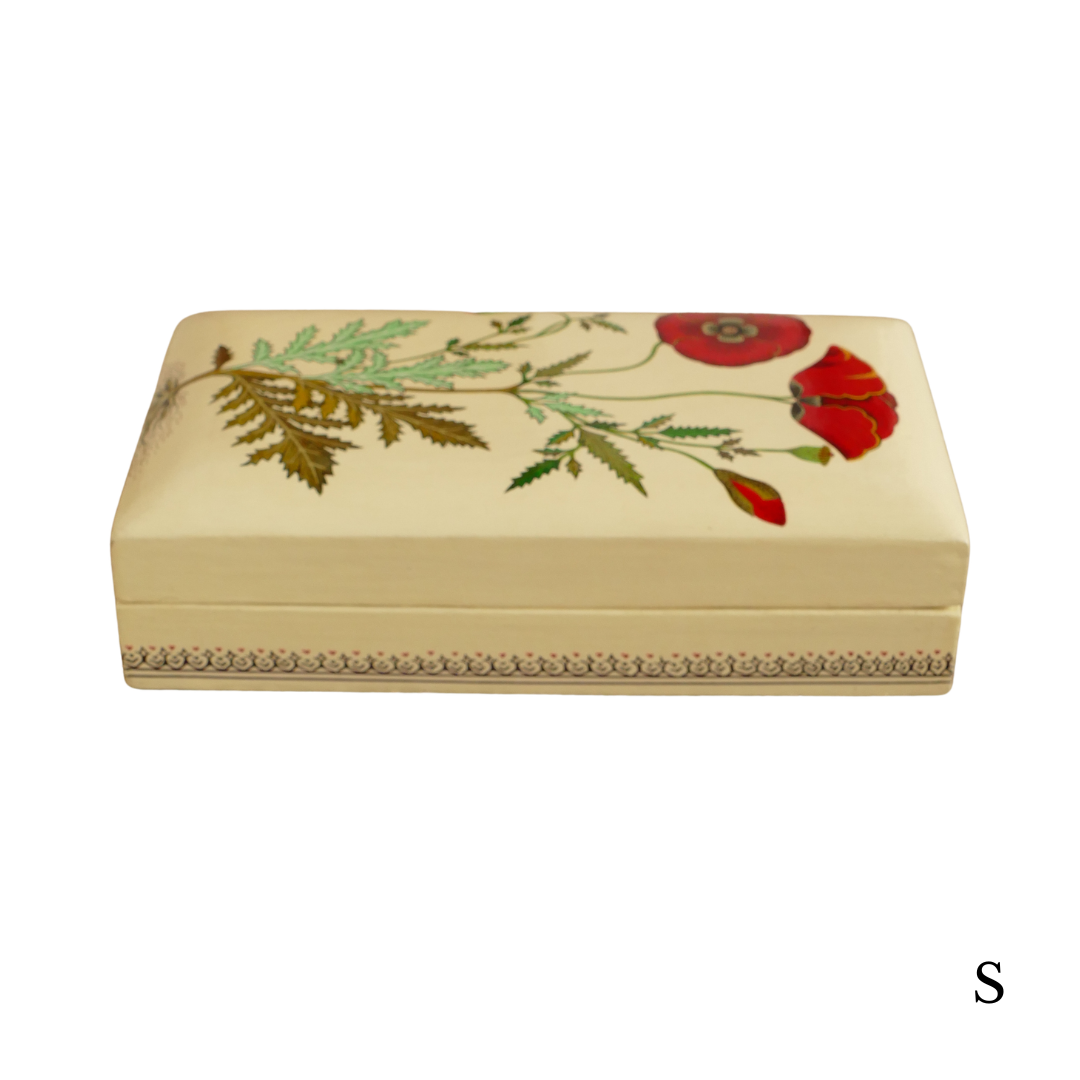Paper Mache Box — Red, Small