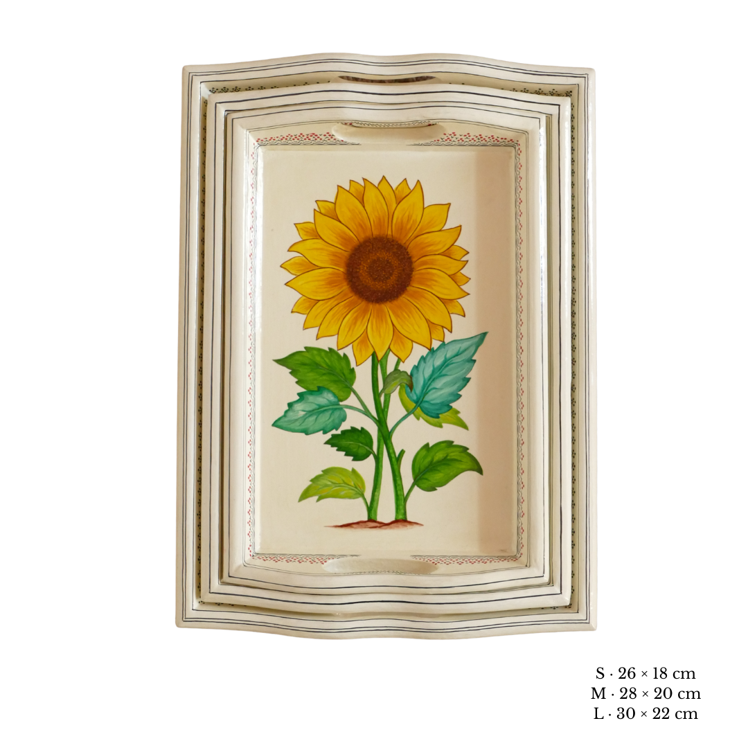 Paper Mache Tray — Yellow, Small