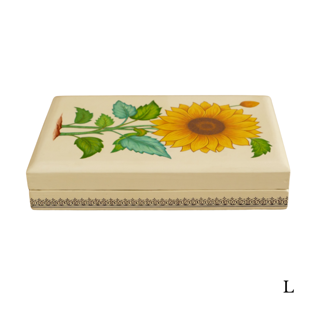 Paper Mache Box — Yellow, Large