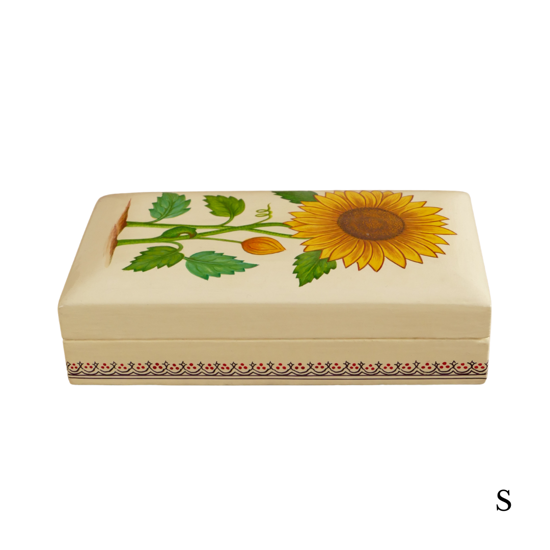 Paper Mache Box — Yellow, Small