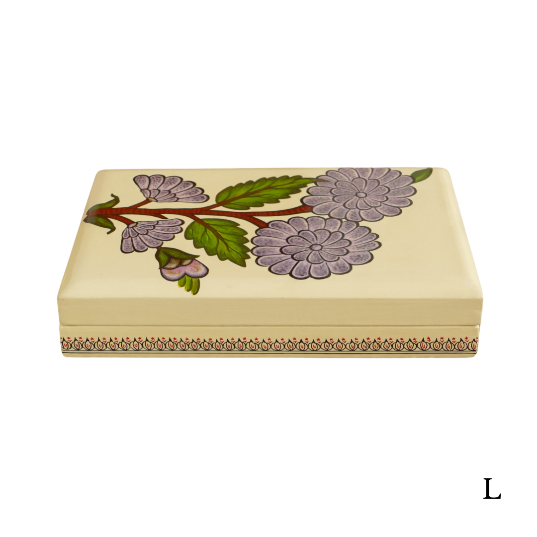 Paper Mache Box — Purple, Large