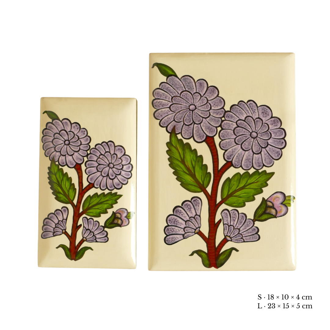 Paper Mache Box — Purple, Large