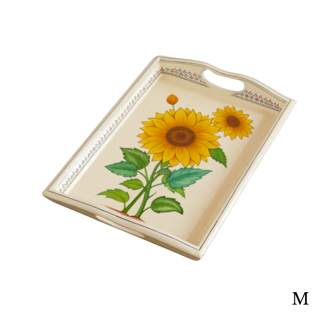 Paper Mache Tray — Yellow, Medium