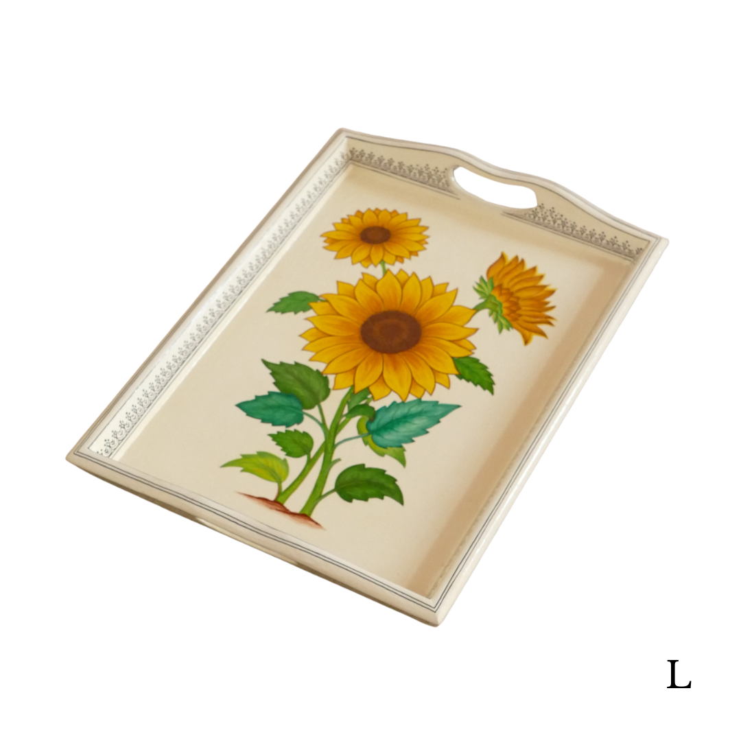Paper Mache Tray — Yellow, Large