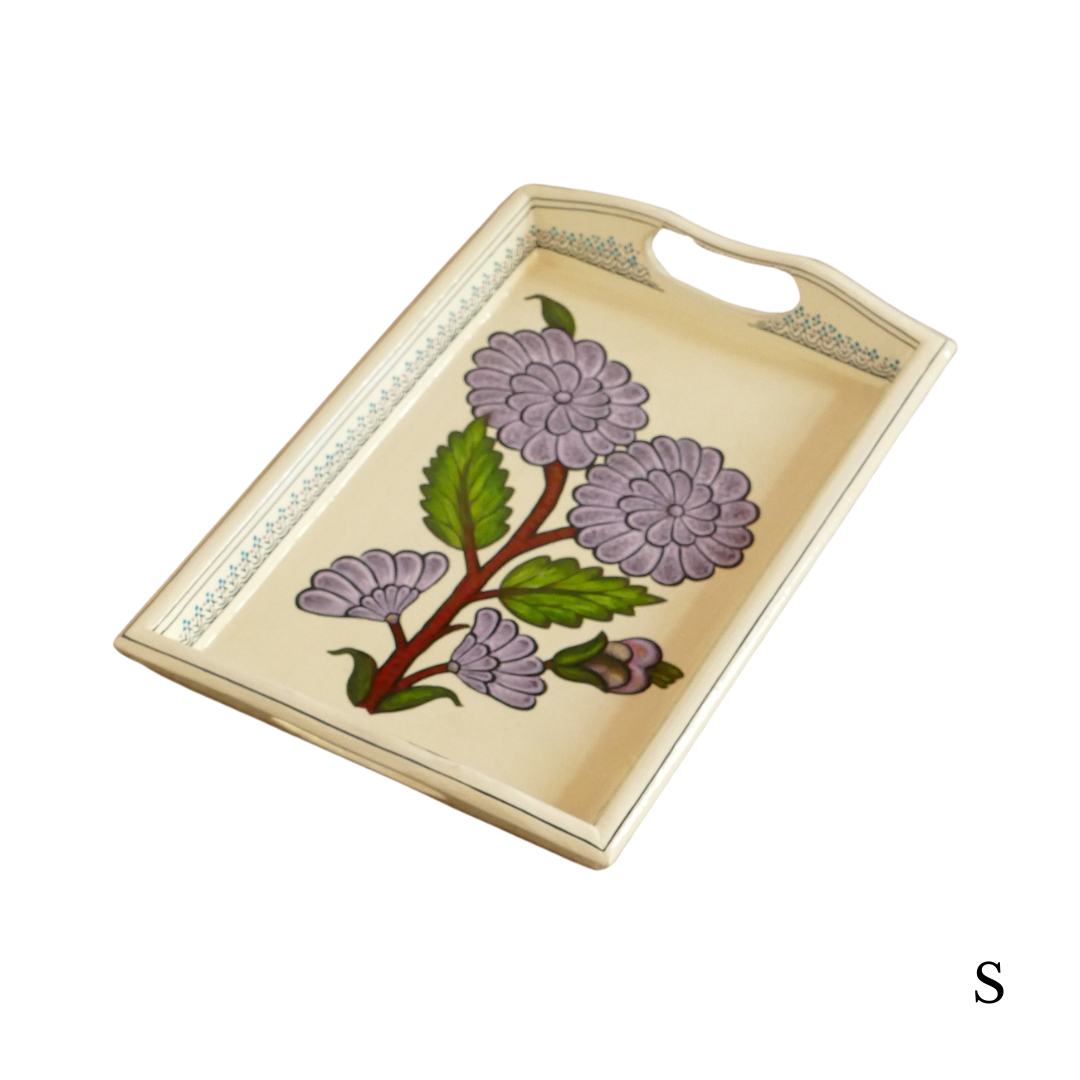 Paper Mache Tray — Purple, Small