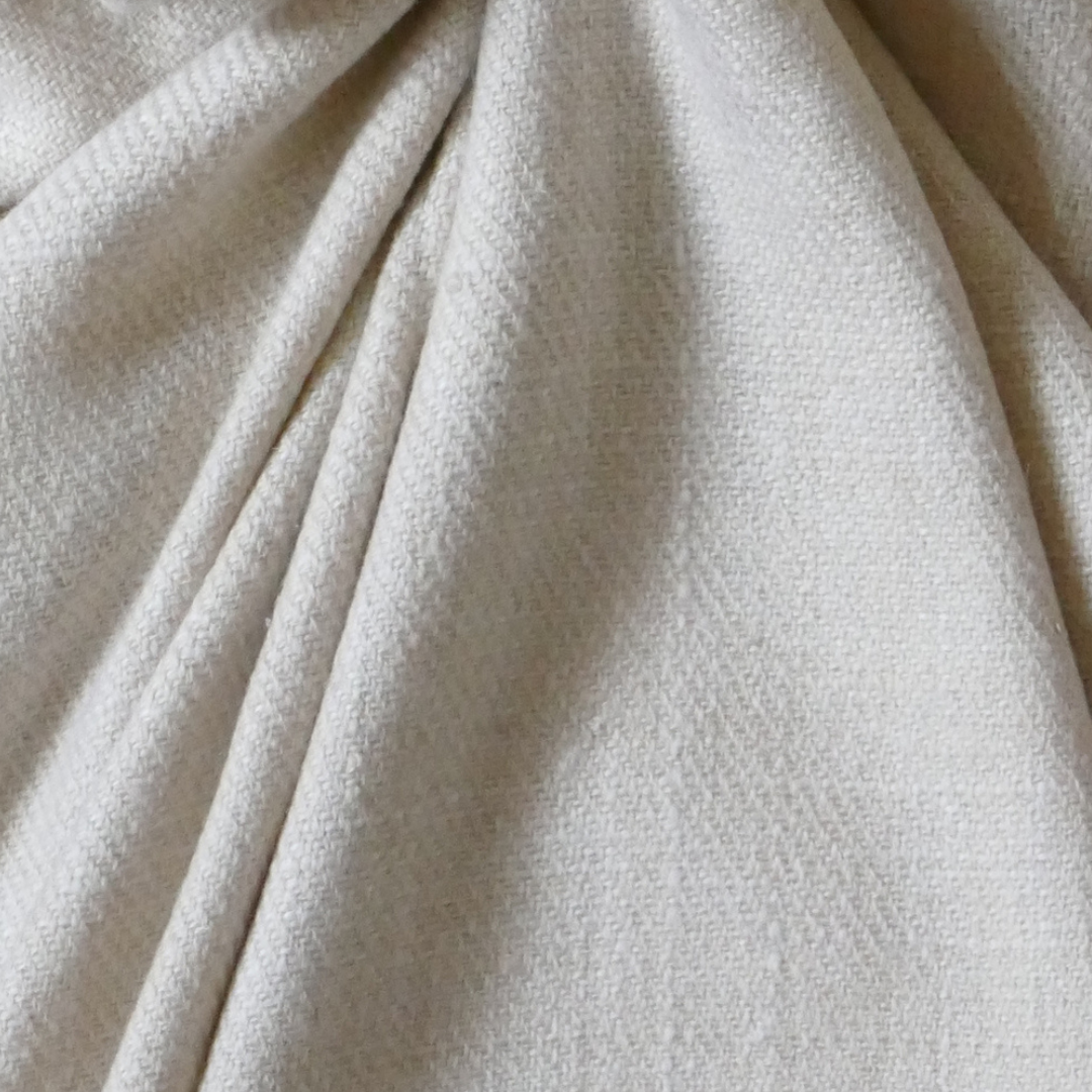 Thick Pashmina Stole — Natural White Plain