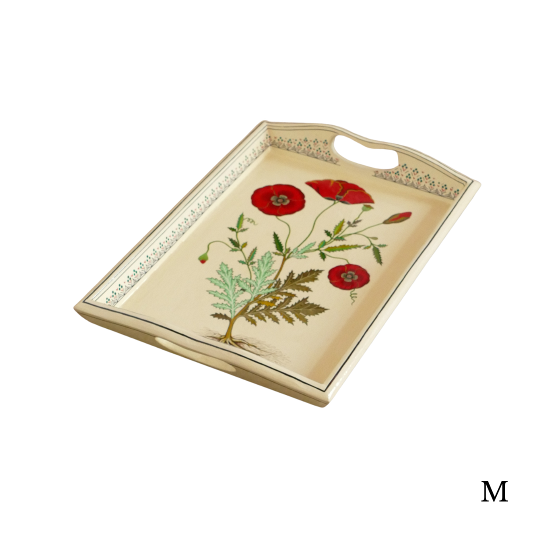 Paper Mache Tray — Red, Medium