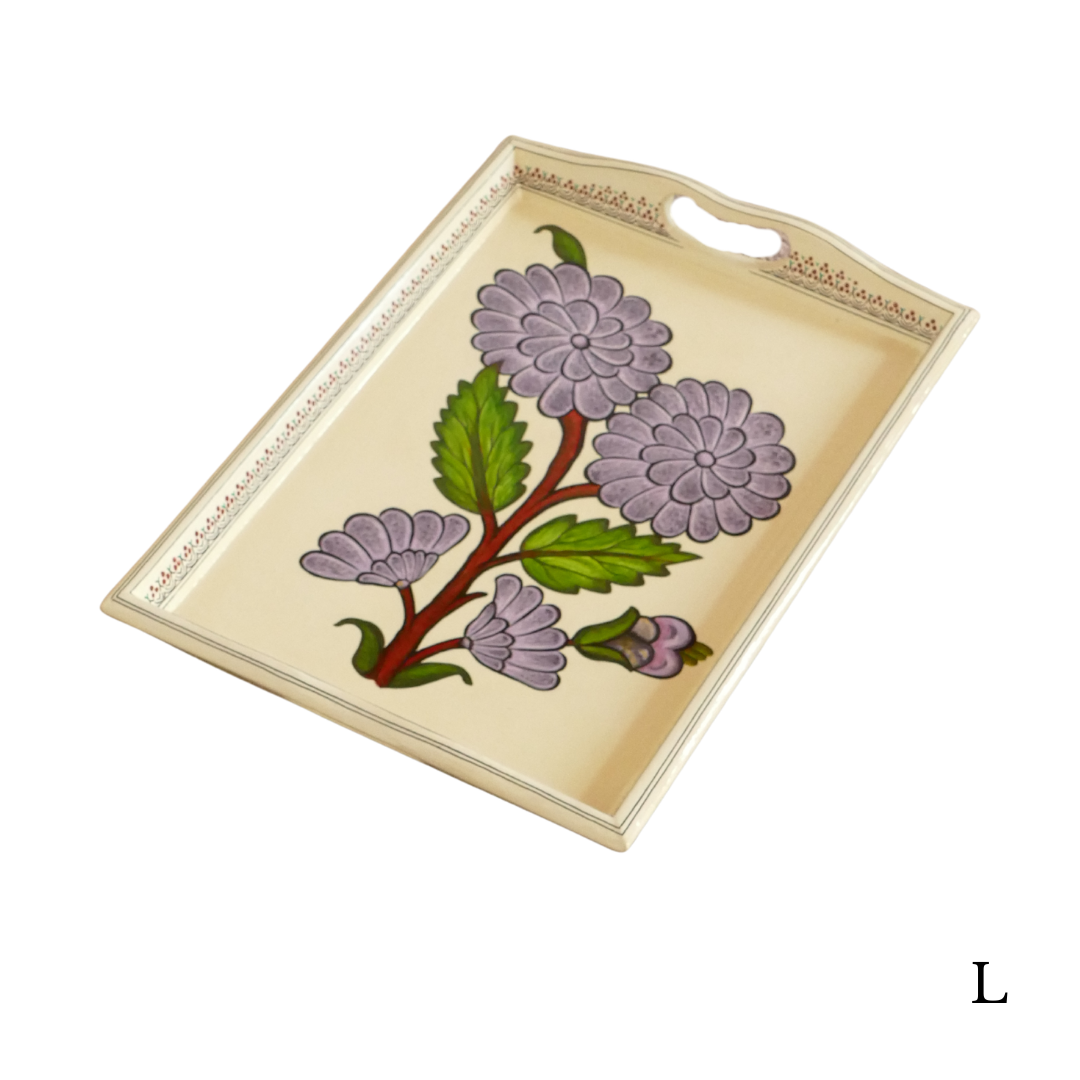 Paper Mache Tray — Purple, Large