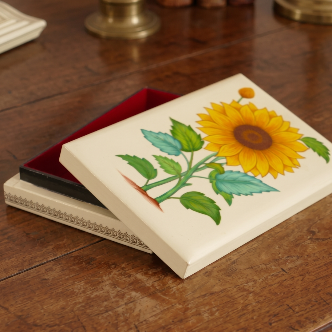 Paper Mache Box — Yellow, Large